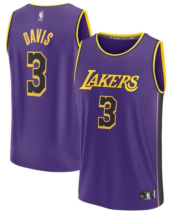 Los Angeles Lakers Anthony Davis Purple Jersey - Statement Edition