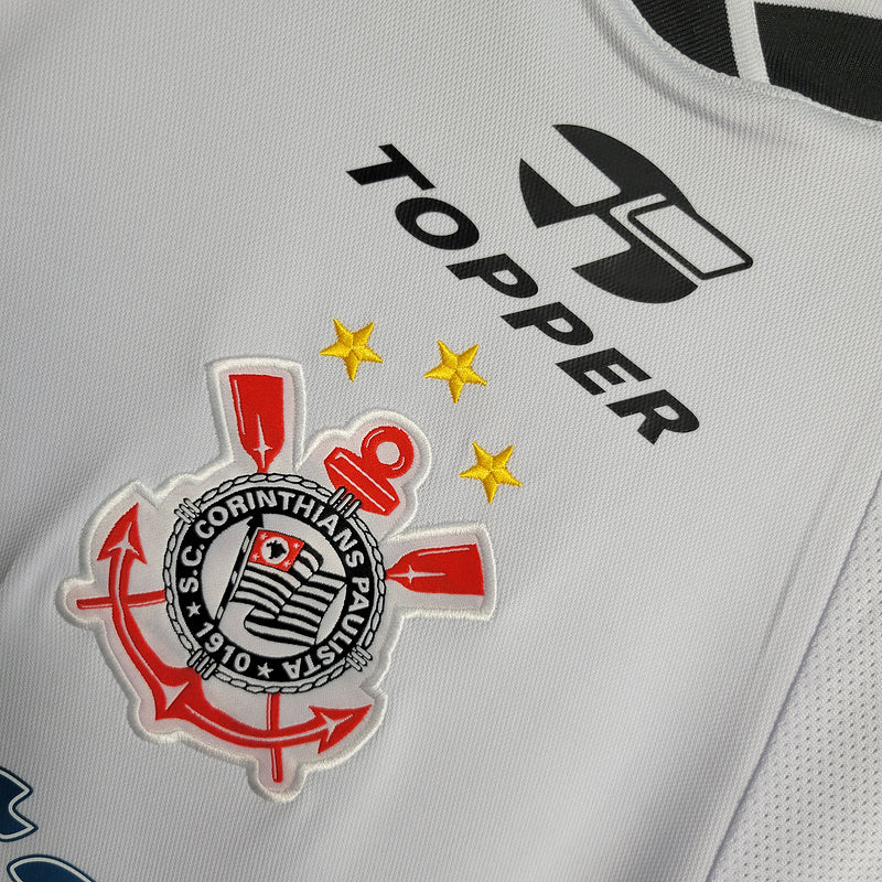 Camiseta Corinthians Retro 2000 - Negro/Blanco