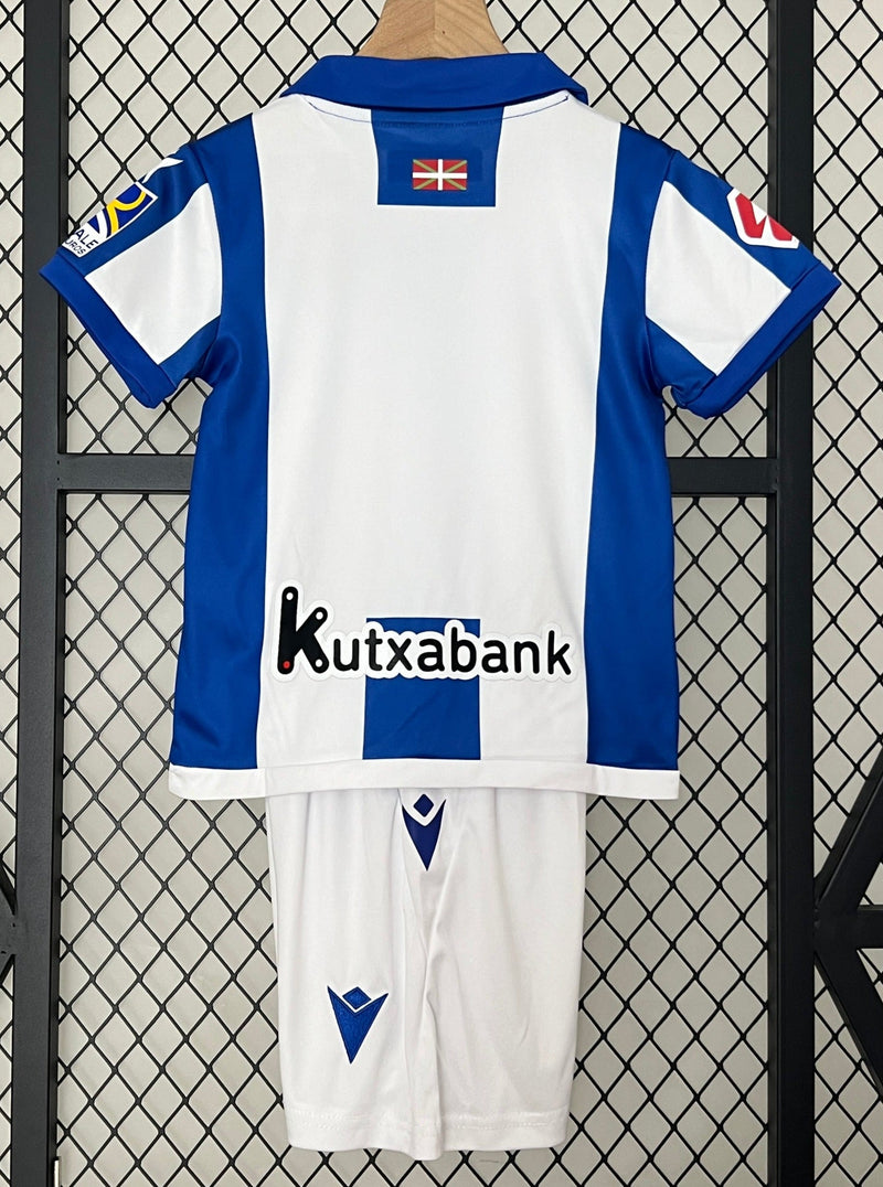 Camiseta y Pantalones para niños Real Sociedad Primera Equipacion 24/25