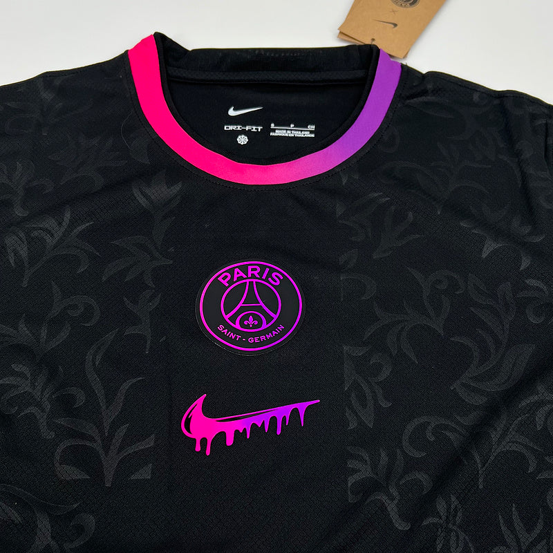 Camisa do  PSG Edición Especial  24/25 Negro e Rosa