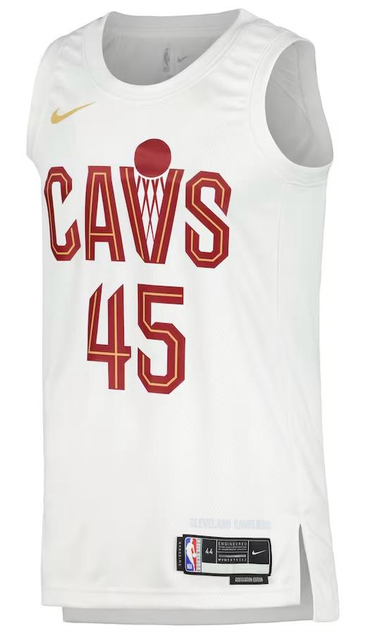 Cleveland Cavaliers Donovan Mitchell White Jersey - Association Edition