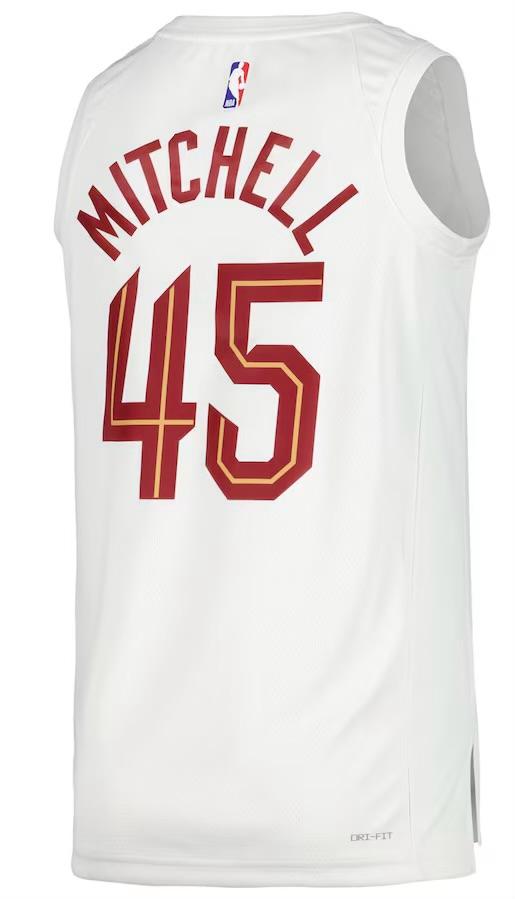 Cleveland Cavaliers Donovan Mitchell White Jersey - Association Edition