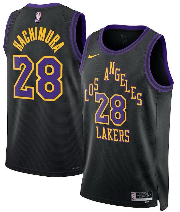 Los Angeles Lakers Rui Hachimura Black 2023/24 Jersey - City Edition