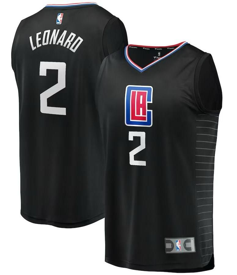 LA Clippers Kawhi Leonard Black Jersey - Statement Edition