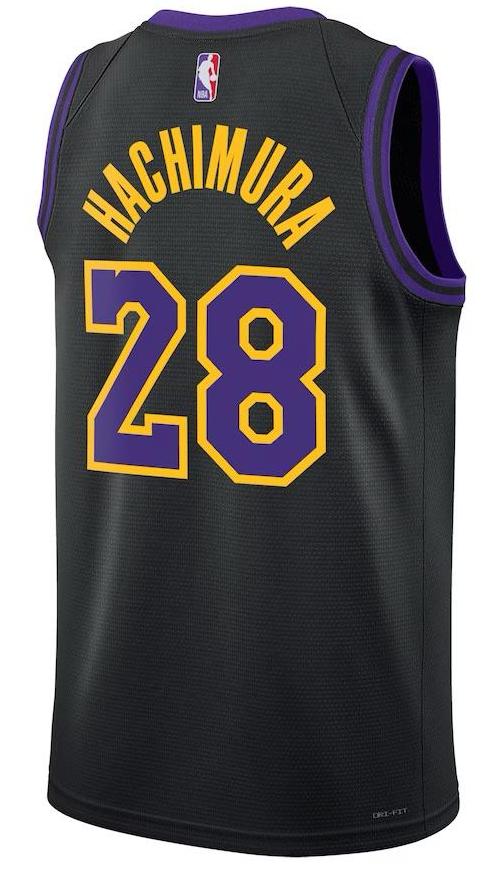 Los Angeles Lakers Rui Hachimura Black 2023/24 Jersey - City Edition