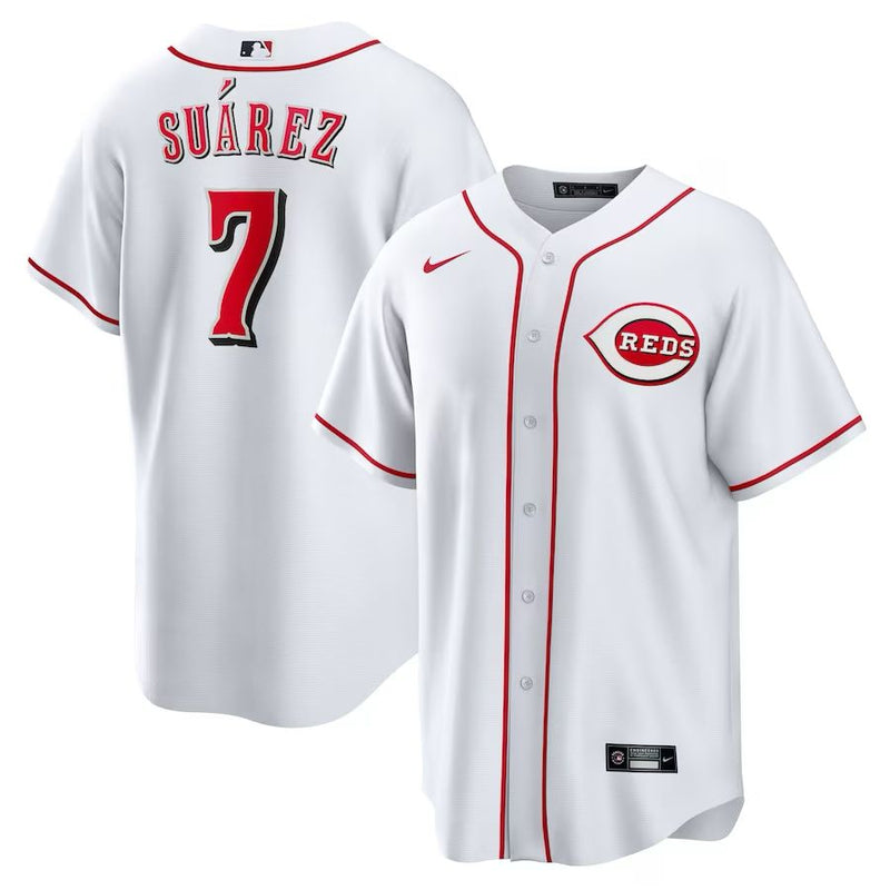 Cincinnati Reds Eugenio Suarez – White Jersey