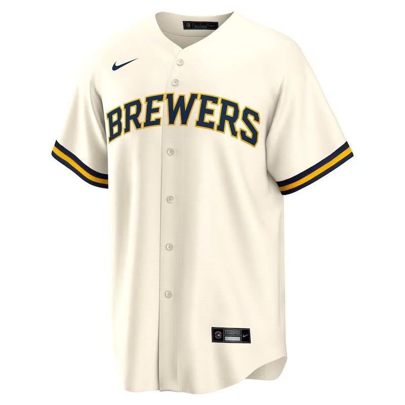 Milwaukee Brewers Christian Yelich – Cream Jersey