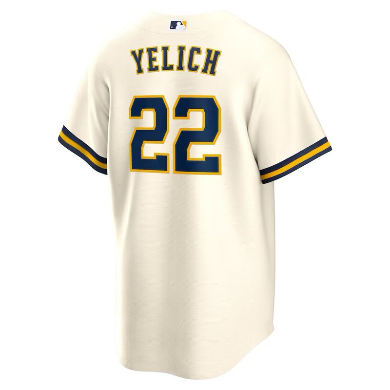 Milwaukee Brewers Christian Yelich – Cream Jersey