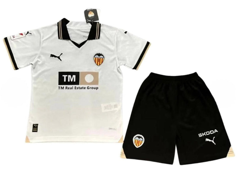 Camiseta y Pantalones para niños Valencia CF Primera Equipacion 23/24