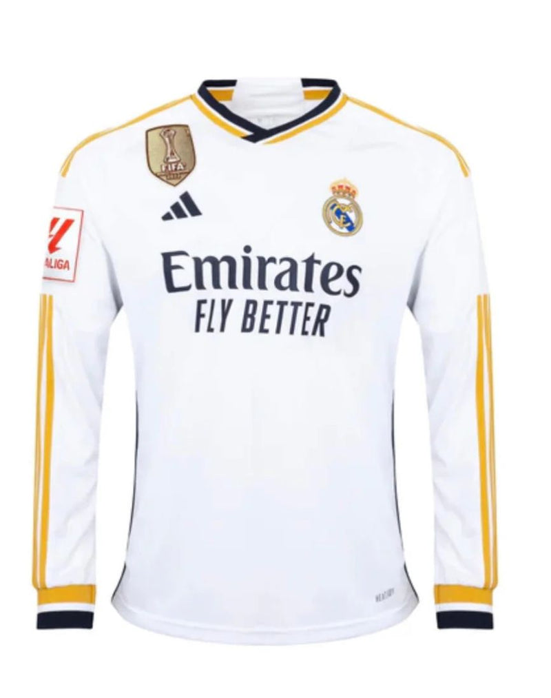 Camiseta Manga Larga Real Madrid 23/24 - Con Parche LaLiga y CWC