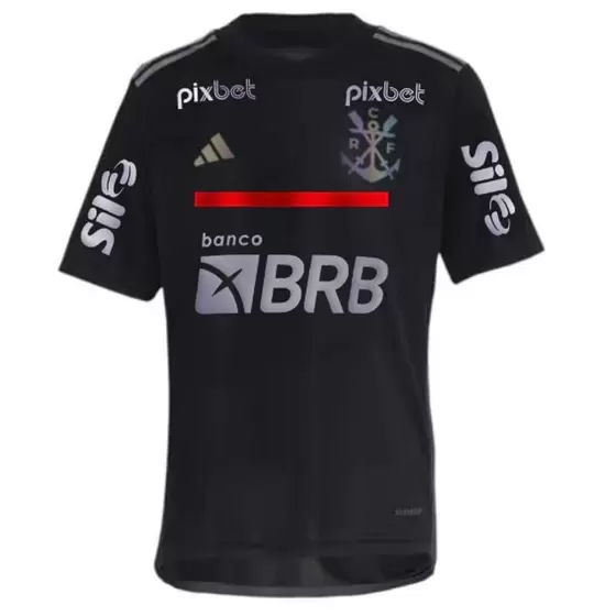 Camisa Flamengo III Con Patrocinio 23/24 Negro com Refletivo - ad