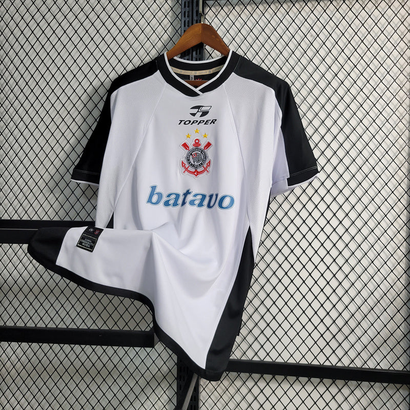 Camiseta Corinthians Retro 2000 - Negro/Blanco