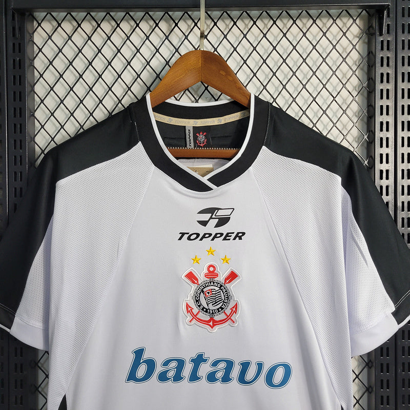 Camiseta Corinthians Retro 2000 - Negro/Blanco