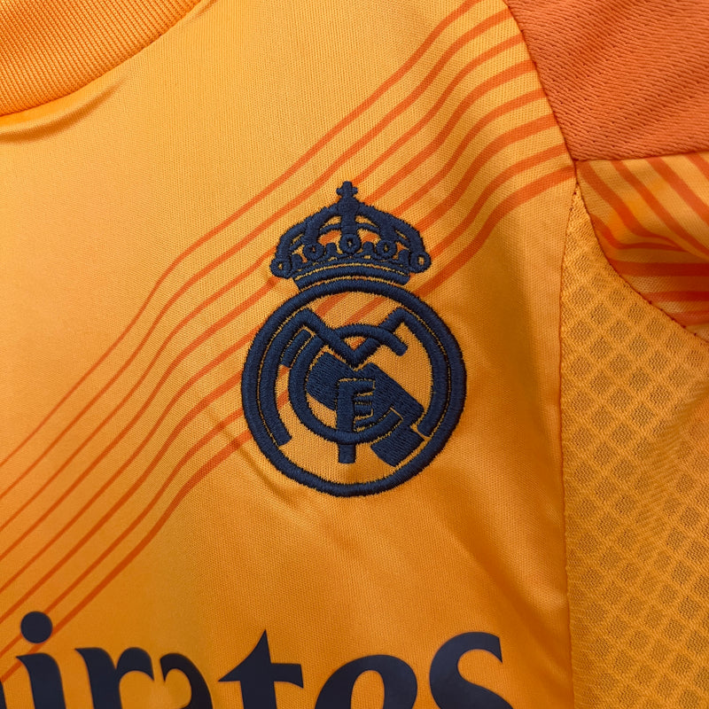 Camiseta y Pantalones para niños Real Madrid 24/25 Segunda Equipacion - Naranja