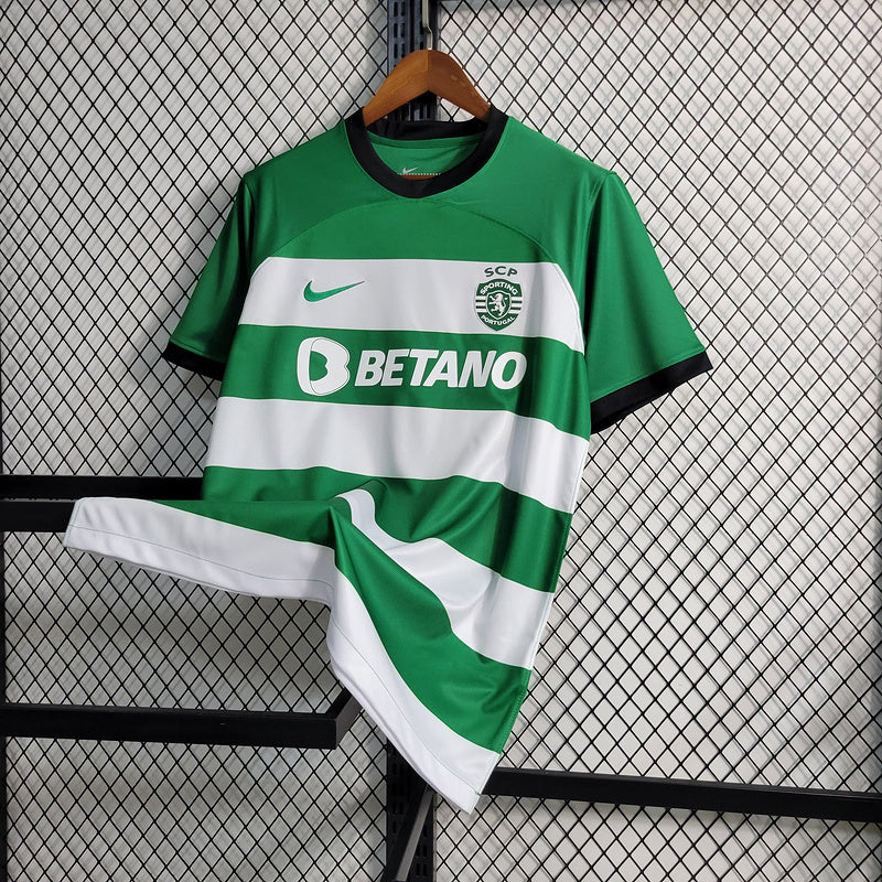 Camisa Sporting I 23/24  - Verde Rayada