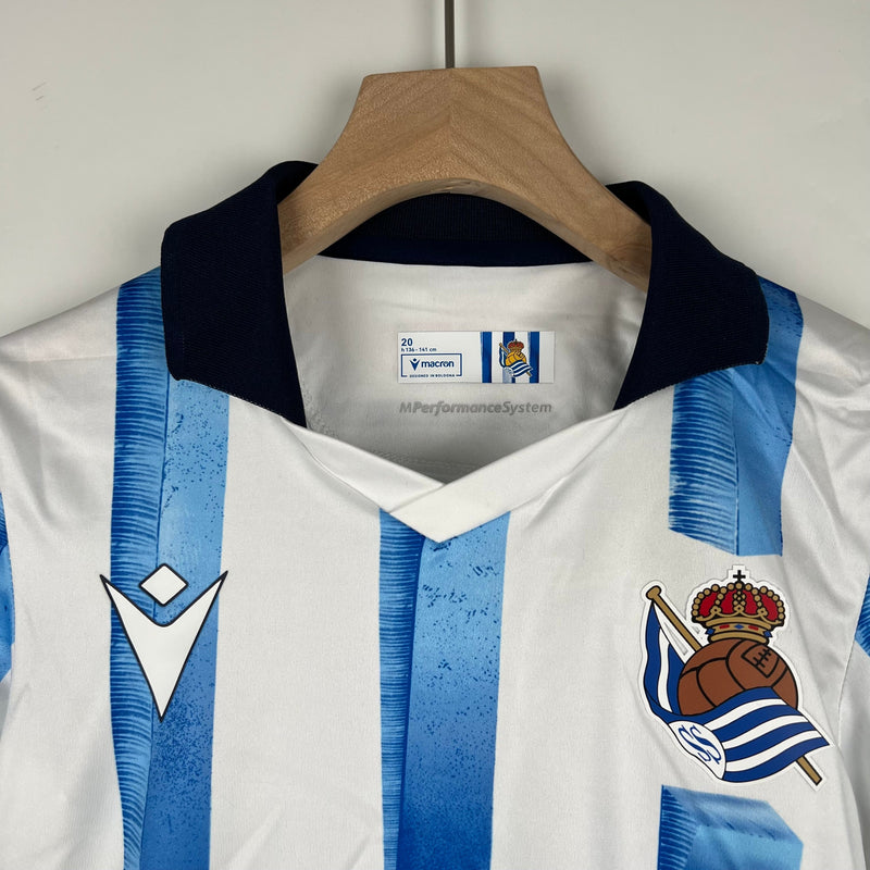 Camiseta y Pantalones para niños Real Sociedad Primera Equipacion 23/24