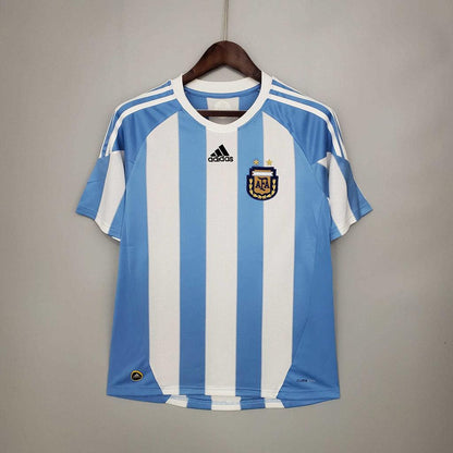 Camiseta Selección Argentina Retro 2010 - Azul/Blanco