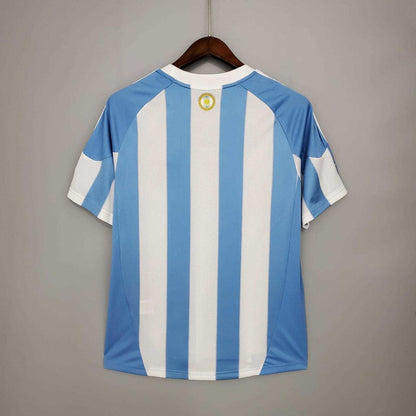 Camiseta Selección Argentina Retro 2010 - Azul/Blanco