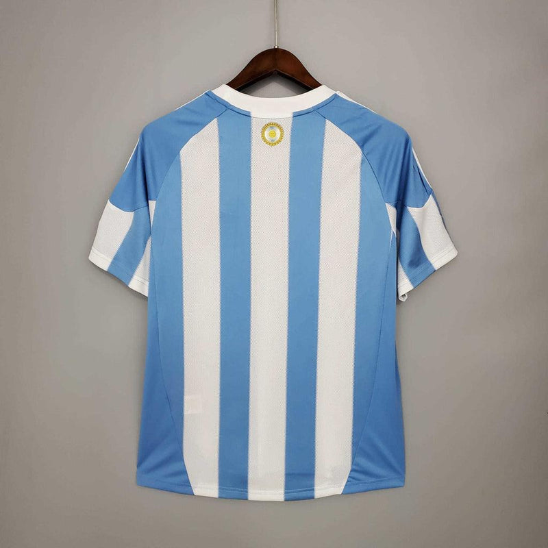 Camiseta Selección Argentina Retro 2010 - Azul/Blanco