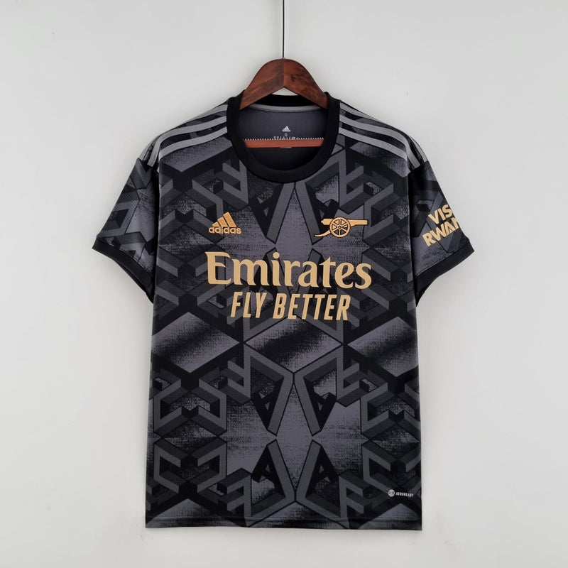 Camiseta Arsenal Segunda Equipacion 22/23 S/N - Hincha - Negro