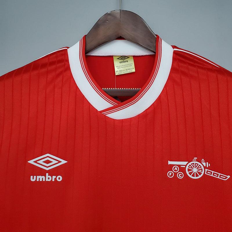 Camiseta Arsenal Retro 1983/1986 - Rojo/Blanco