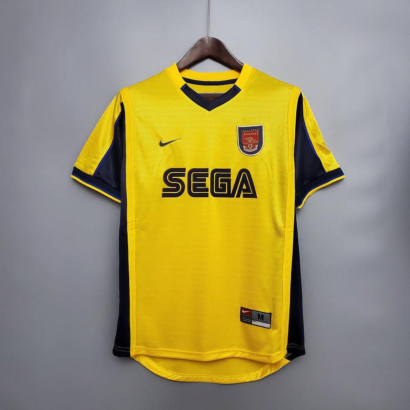 Camiseta Arsenal Retro 1999/2000 - Amarillo