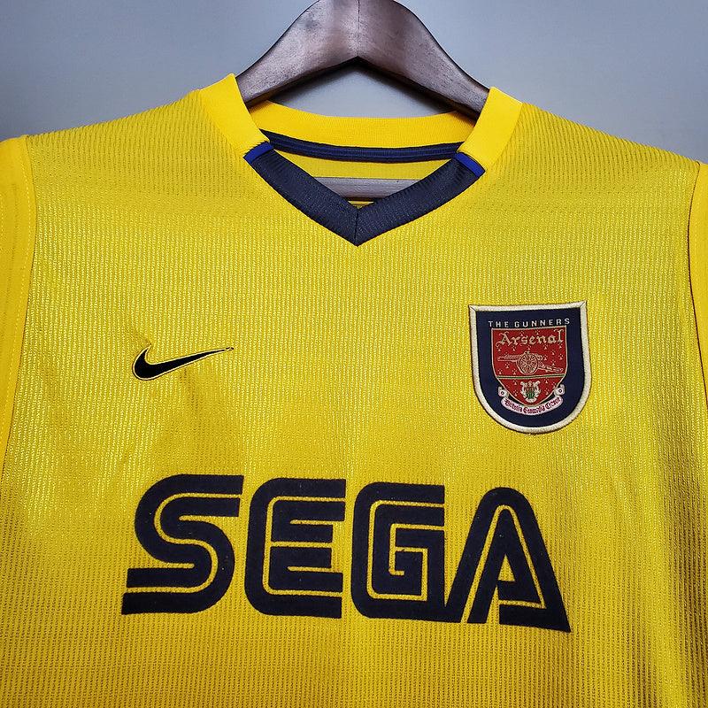 Camiseta Arsenal Retro 1999/2000 - Amarillo