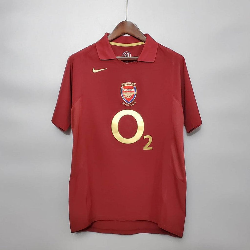 Camiseta Arsenal Retro 2005/2006 - Rojo