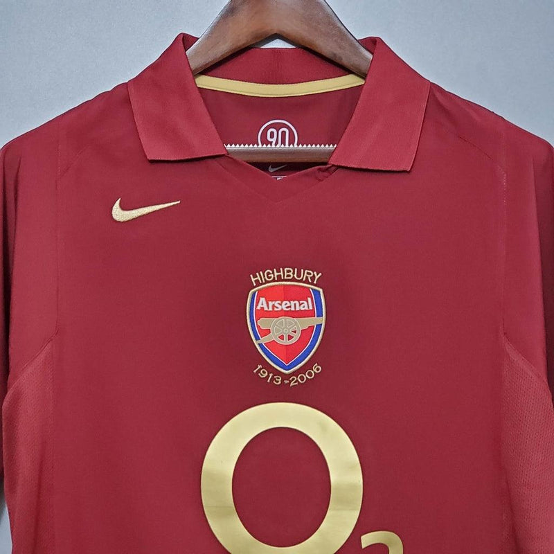 Camiseta Arsenal Retro 2005/2006 - Rojo