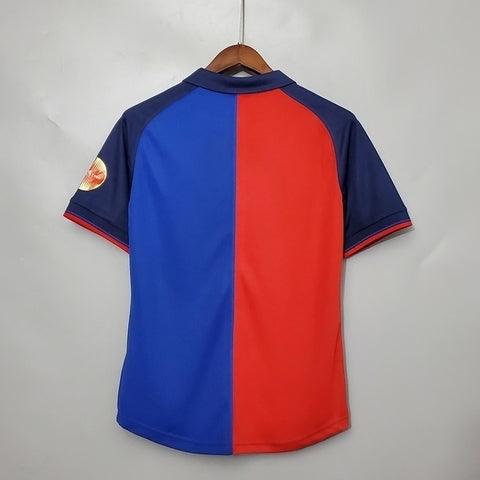 Camiseta Barcelona 100 Años Retro 1999 - Azul/Rojo