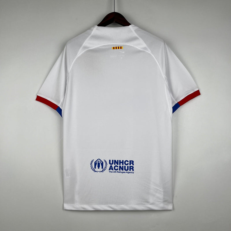 Camiseta Barcelona Segunda Equipacion 23/24 S/N- Hincha - Blanco