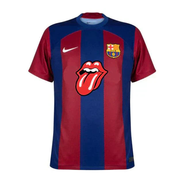 Camiseta Barcelona Primera Equipacion "Rolling Stones" 23/24 S/N - Hincha - Rojo/Azul