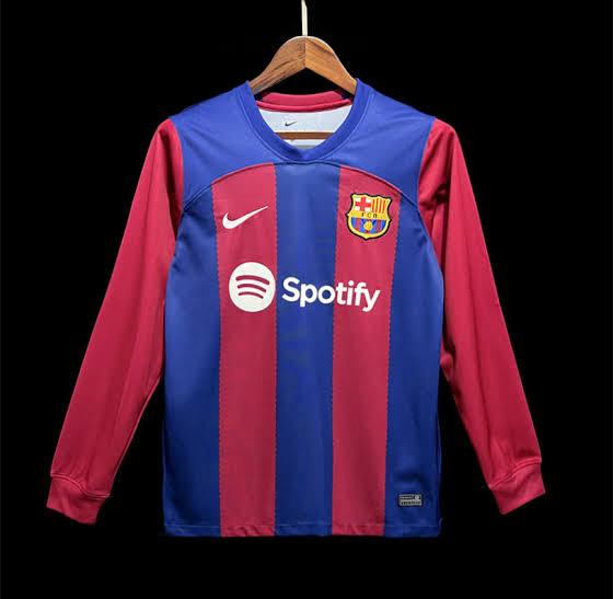 Camiseta Barcelona Manga Larga 23/24 - Rojo/Azul