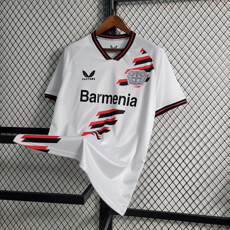 Camiseta Bayer Leverkusen Segunda Equipacion 23/24 S/N - Hincha Masculino - Blanco