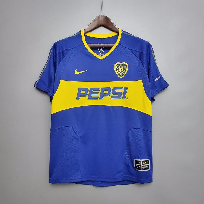 Camiseta Boca Juniors Retro 2003/2004 - Azul/Amarillo