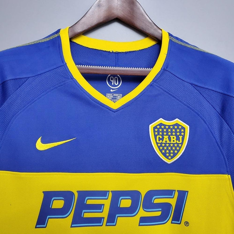 Camiseta Boca Juniors Retro 2003/2004 - Azul/Amarillo