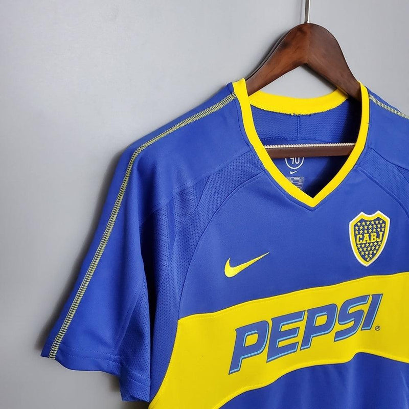 Camiseta Boca Juniors Retro 2003/2004 - Azul/Amarillo