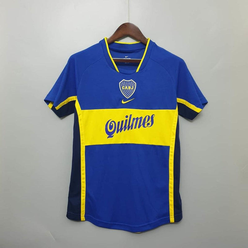 Camiseta Boca Juniors Retro 2001 - Azul/Amarillo