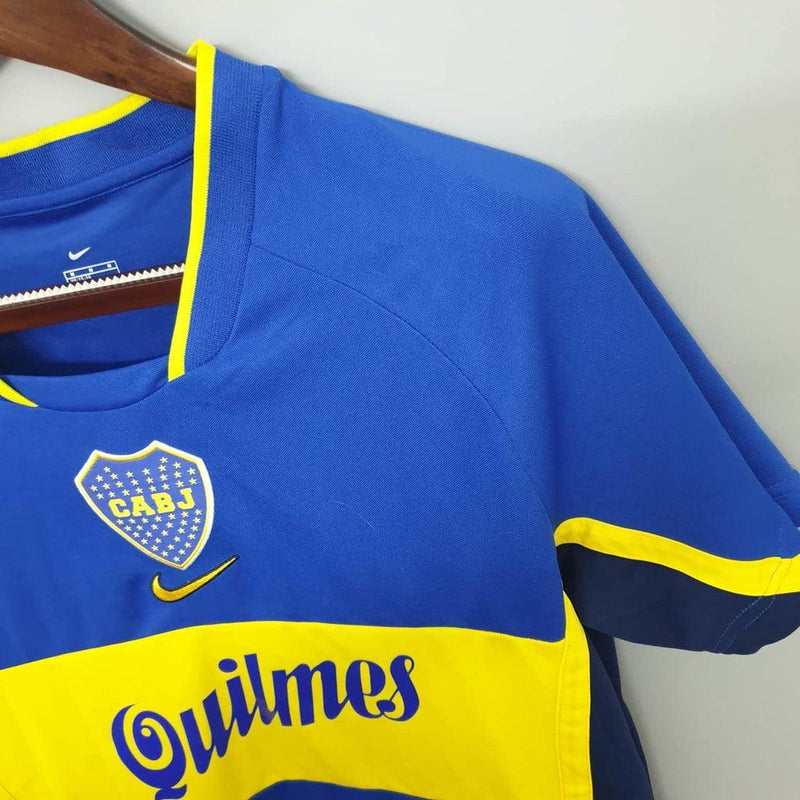 Camiseta Boca Juniors Retro 2001 - Azul/Amarillo