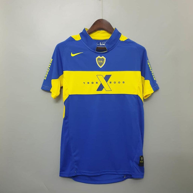 Camiseta Boca Juniors Retro 2005 - Azul/Amarillo