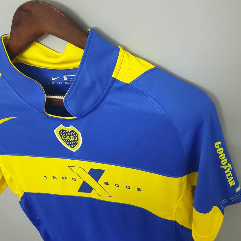 Camiseta Boca Juniors Retro 2005 - Azul/Amarillo