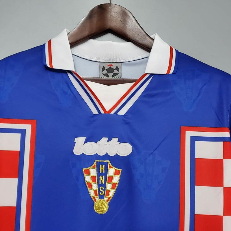 Camiseta Selección Croacia Retro 1998 - Azul