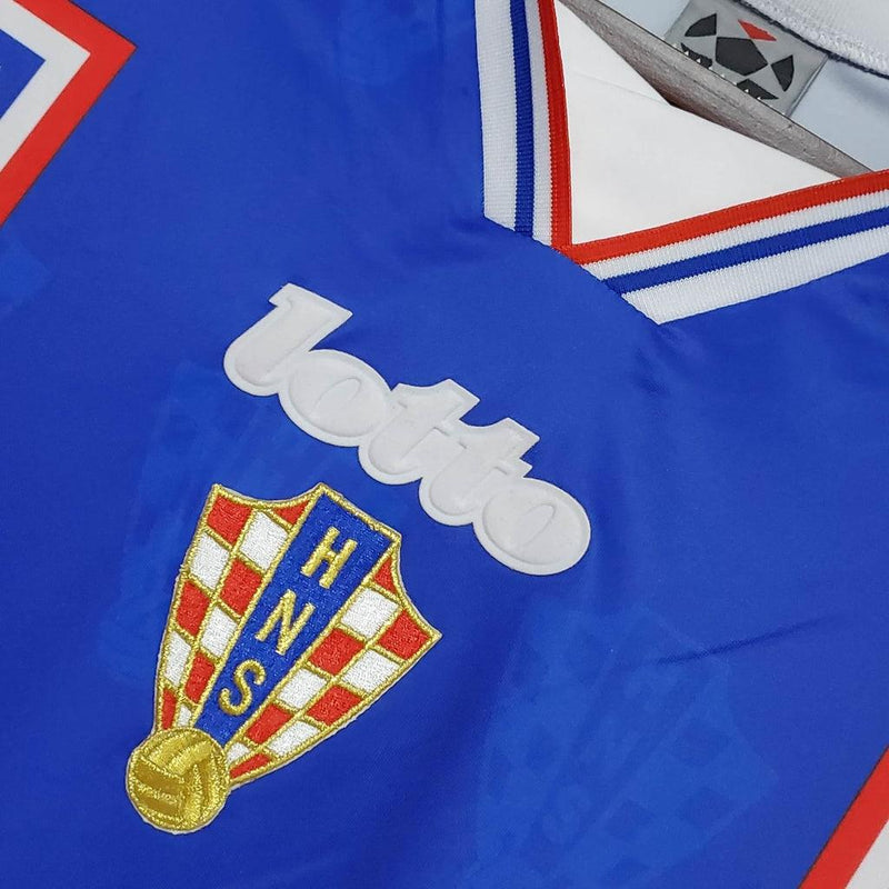 Camiseta Selección Croacia Retro 1998 - Azul