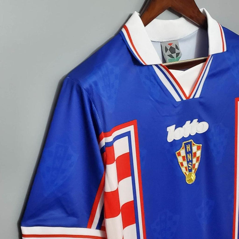 Camiseta Selección Croacia Retro 1998 - Azul