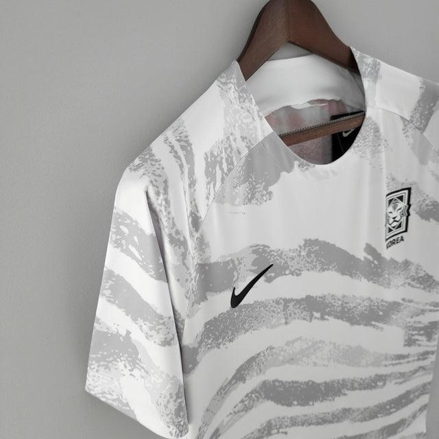 Camisa de Entrenamiento Seleccion Coréia do Sul 2022 Nike - Blanco e Gris