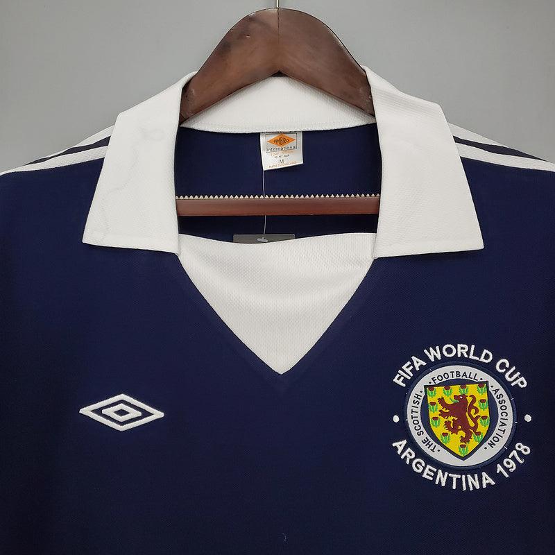 Camiseta Selección Escocia Retro 1978 - Azul