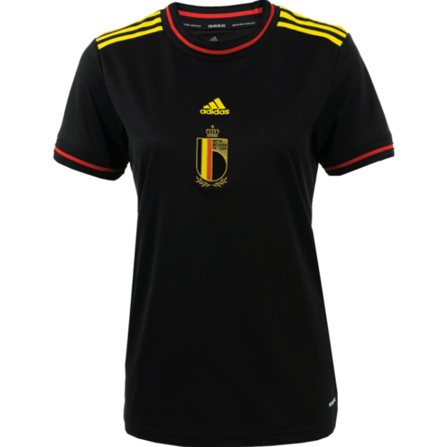 Camisa Femenina Bélgica 22/23 Adidas - Negro