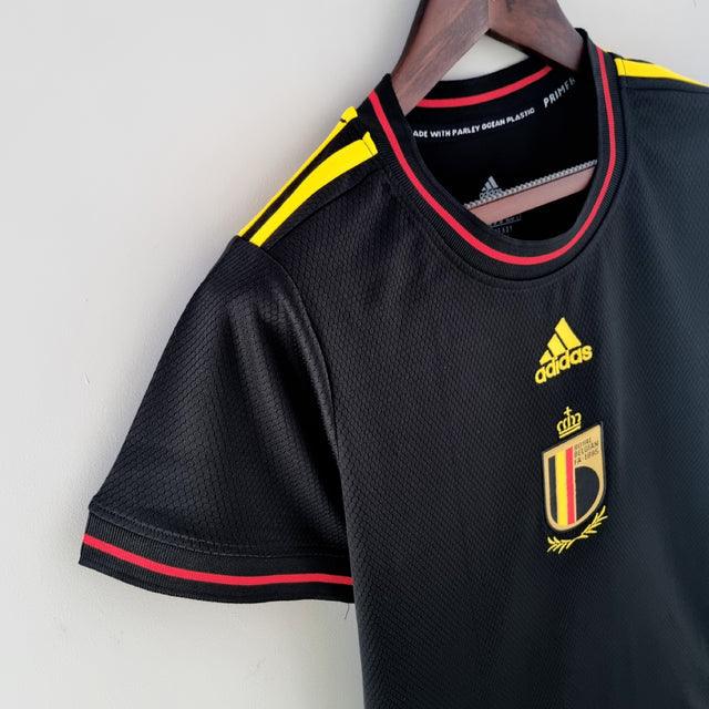 Camisa Femenina Bélgica 22/23 Adidas - Negro