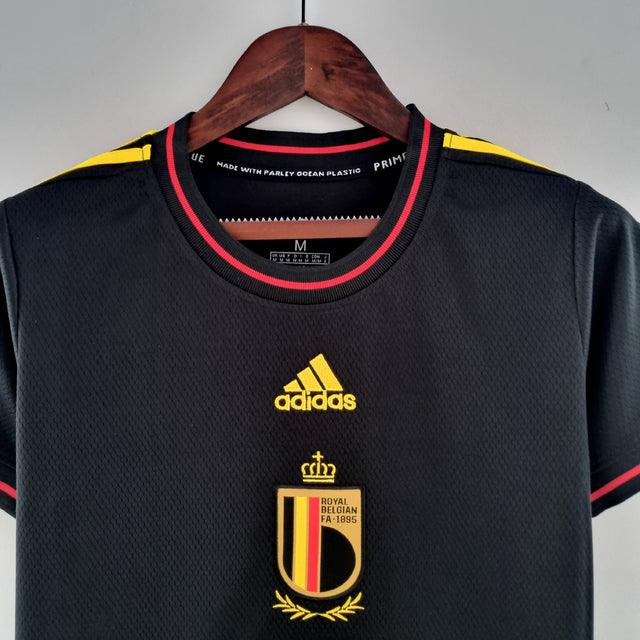 Camisa Femenina Bélgica 22/23 Adidas - Negro