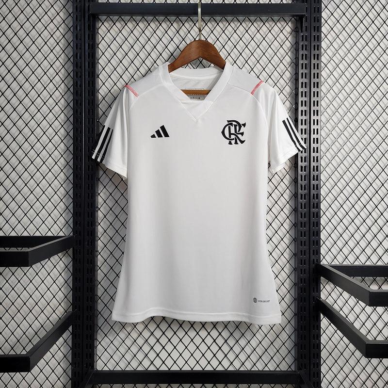 Camiseta Flamengo 23/24 Femenina - Blanco/Negro